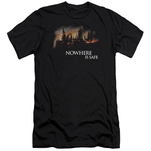 Image for Harry Potter Premium Canvas Premium Shirt - Burning Hogwarts