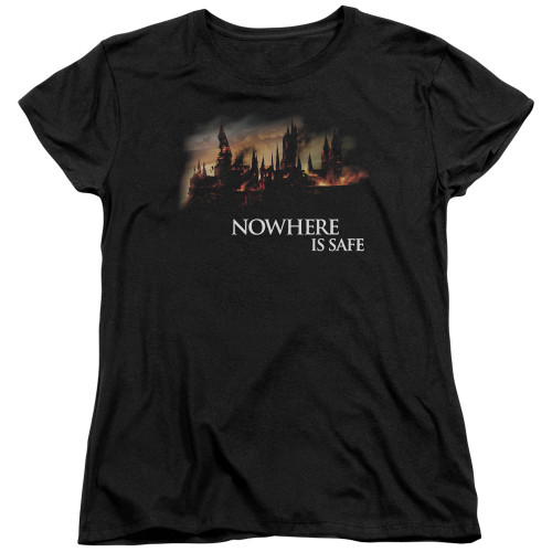 Image for Harry Potter Womans T-Shirt - Burning Hogwarts