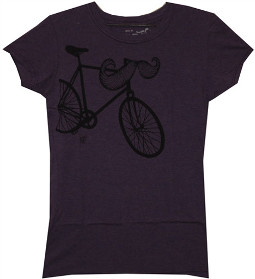 Image Closeup for Ames Bros Handlebar Mustache Girls T-Shirt