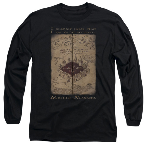 Image for Harry Potter Long Sleeve Shirt - Marauder's Map Words