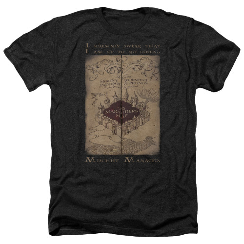 Image for Harry Potter Heather T-Shirt - Marauder's Map Words