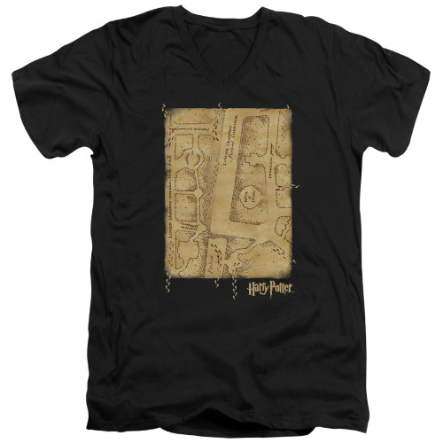 Image for Harry Potter V Neck T-Shirt - Marauder's Map Interior