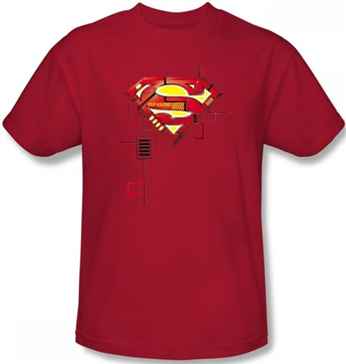 Image Closeup for Superman T-Shirt - Super Mech Shield Logo