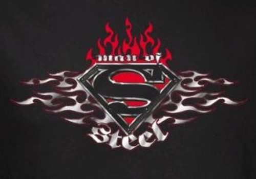 Superman T-Shirt - Steel Flames Logo