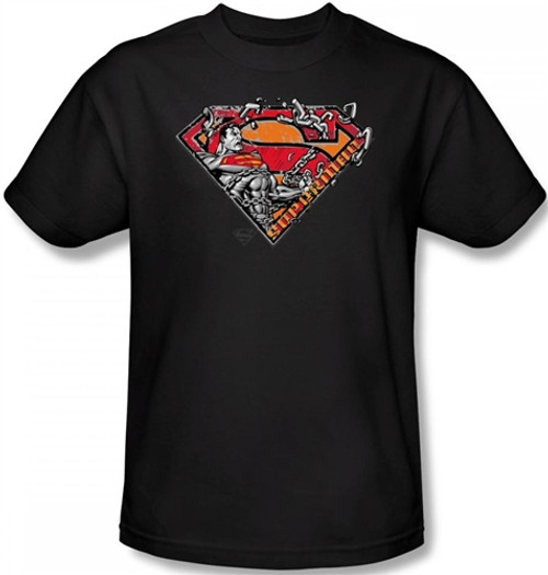 Image Closeup for Superman T-Shirt - Breaking Chain Logo