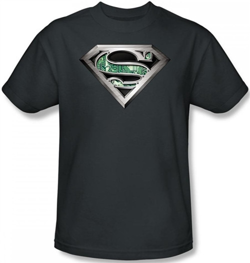 Image Closeup for Superman T-Shirt - Circuitry Logo