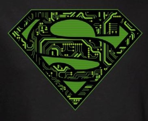 Superman T-Shirt - Circuits Shield Logo