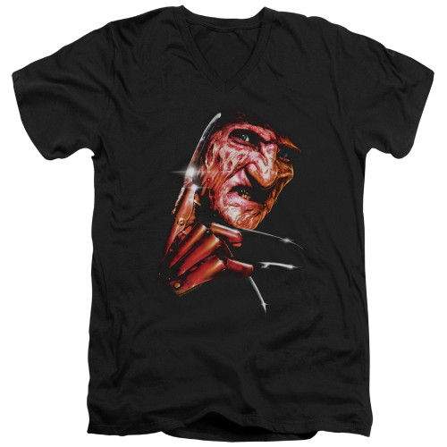 Image for A Nightmare on Elm Street V Neck T-Shirt - Freddy's Face