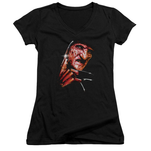Image for A Nightmare on Elm Street Girls V Neck - Freddy's Face