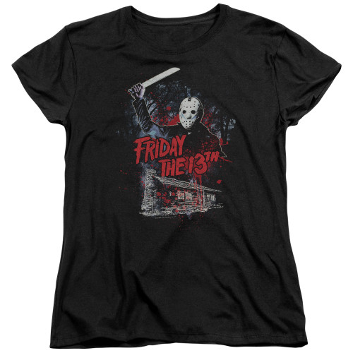 Image for Friday the 13th Womans T-Shirt - Cabin