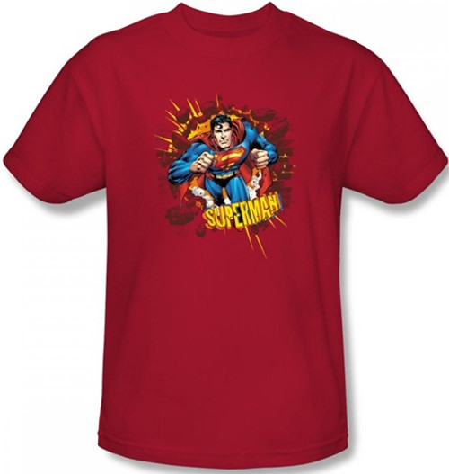 Image Closeup for Superman T-Shirt - Sorry About the Wall