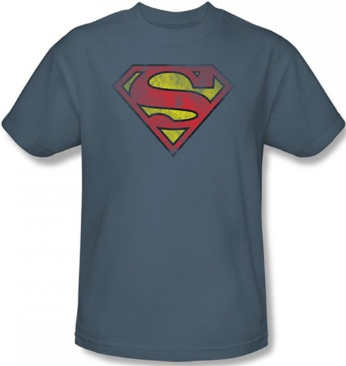 Image Closeup for Superman T-Shirt - Inside Shield Logo