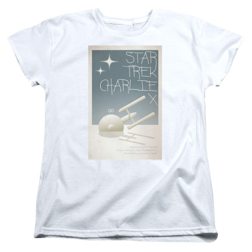 Image for Star Trek Juan Ortiz Episode Poster Womans T-Shirt - Ep. 2 Charlie X