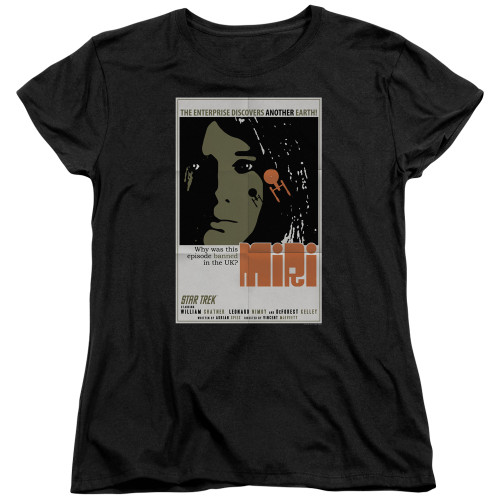 Image for Star Trek Juan Ortiz Episode Poster Womans T-Shirt - Ep. 8 Miri on Black