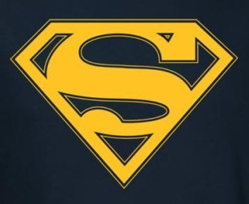 Superman T-Shirt - Maize & Blue Shield Logo