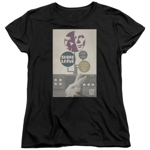Image for Star Trek Juan Ortiz Episode Poster Womans T-Shirt - Ep. 15 Short Leave on Black