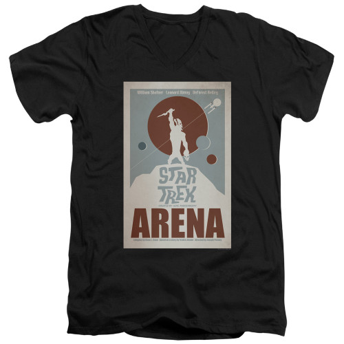 Image for Star Trek Juan Ortiz Episode Poster V Neck T-Shirt - Ep. 18 Arena on Black