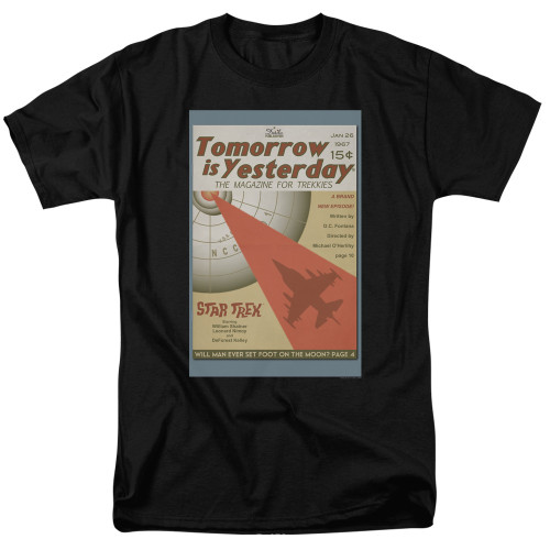 Image for Star Trek Juan Ortiz Episode Poster T-Shirt - Ep. 19 Tomorrow is Yesterday on Black