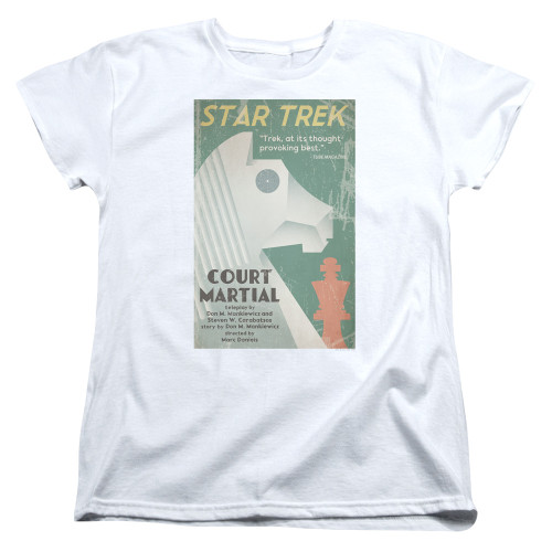 Image for Star Trek Juan Ortiz Episode Poster Womans T-Shirt - Ep. 20 Court Martial