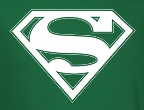 Superman T-Shirt - Green & White Shield Logo