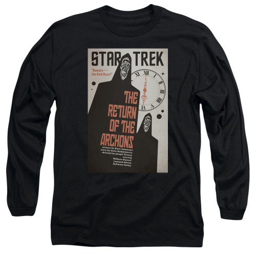 Image for Star Trek Juan Ortiz Episode Poster Long Sleeve Shirt - Ep. 21 the Return of the Archons on Black