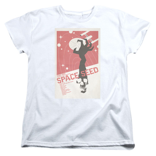 Image for Star Trek Juan Ortiz Episode Poster Womans T-Shirt - Ep. 22 Space Seed