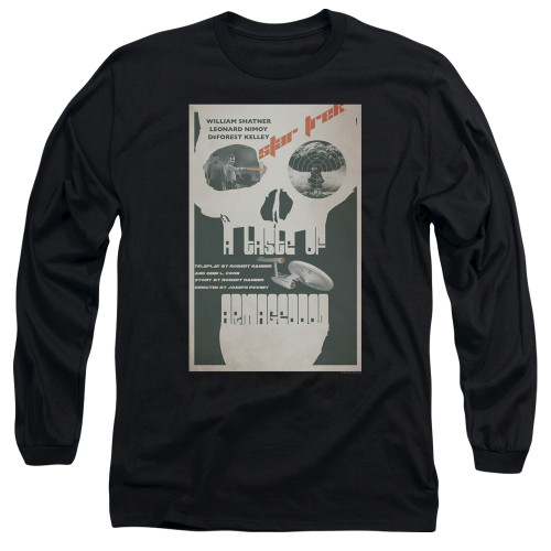 Image for Star Trek Juan Ortiz Episode Poster Long Sleeve Shirt - Ep. 23 A Taste of Armageddon on Black