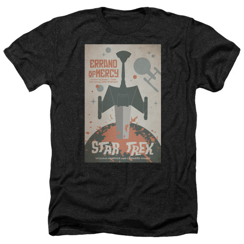 Image for Star Trek Juan Ortiz Episode Poster Heather T-Shirt - Ep. 26 Errand of Mercy on Black