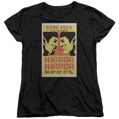 Image for Star Trek Juan Ortiz Episode Poster Womans T-Shirt - Ep. 33 Mirror Mirror on Black