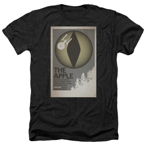 Image for Star Trek Juan Ortiz Episode Poster Heather T-Shirt - Ep. 34 the Apple on Black