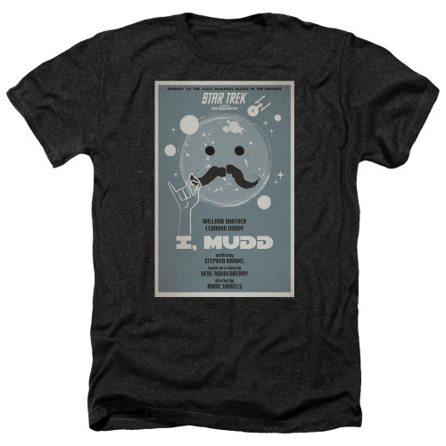 Image for Star Trek Juan Ortiz Episode Poster Heather T-Shirt - Ep. 37 I, Mudd on Black