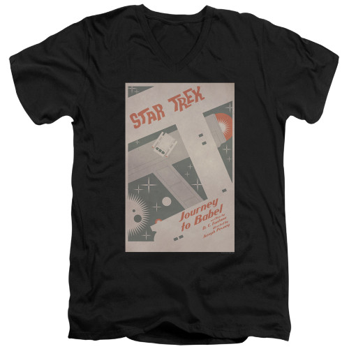 Image for Star Trek Juan Ortiz Episode Poster V Neck T-Shirt - Ep. 39 Journey to Babel on Black