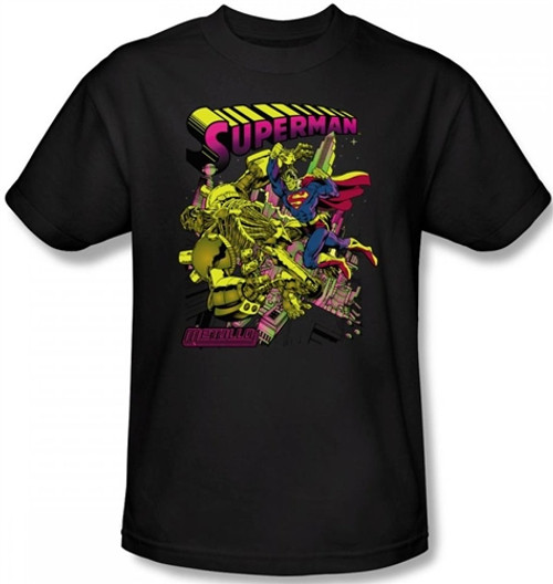 Image Closeup for Superman T-Shirt - Versus Metallo Blacklight