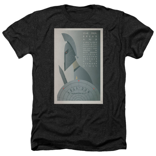 Image for Star Trek Juan Ortiz Episode Poster Heather T-Shirt - Ep. 54 Bread and Circuses on Black