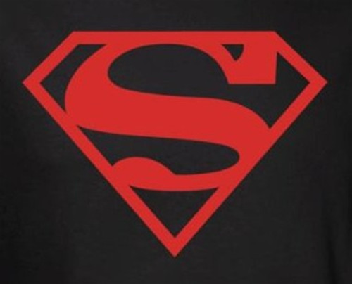 superman t shirt black and red