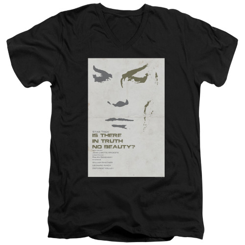 Image for Star Trek Juan Ortiz Episode Poster V Neck T-Shirt - Ep. 60 Is There In Truth No Beauty on Black