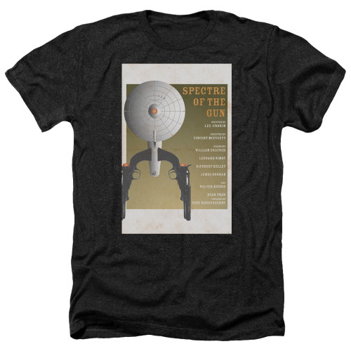 Image for Star Trek Juan Ortiz Episode Poster Heather T-Shirt - Ep. 62 Spectre of the Gun on Black