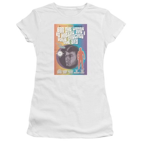Image for Star Trek Juan Ortiz Episode Poster Juniors T-Shirt - Ep. 63 For the World is Hollow and I have Touched the Sky