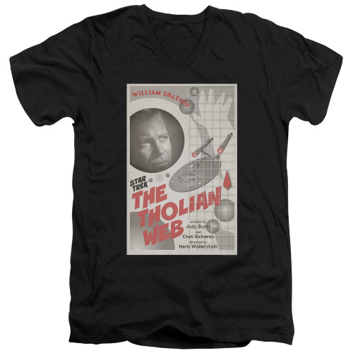 Image for Star Trek Juan Ortiz Episode Poster V Neck T-Shirt - Ep. 64 the Tholian Web on Black