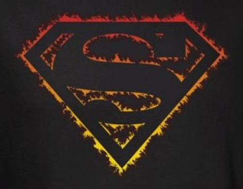 Superman T-Shirt - Flame Outlined Logo