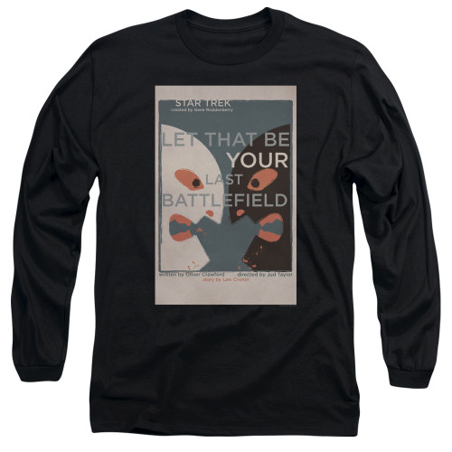 image for Star Trek Juan Ortiz Episode Poster Long Sleeve Shirt - Ep. 70 Let That be Your Last Battlefield on Black