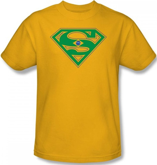 Superman T-Shirt - Brazilian Flag Shield