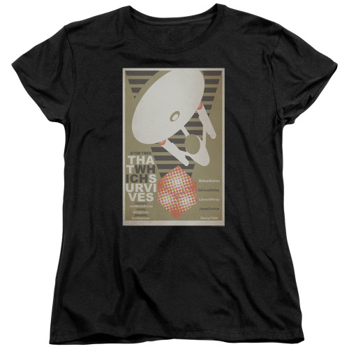 Star Trek Juan Ortiz Episode Poster Womans T-Shirt - Ep. 72 That Which Survives on Black