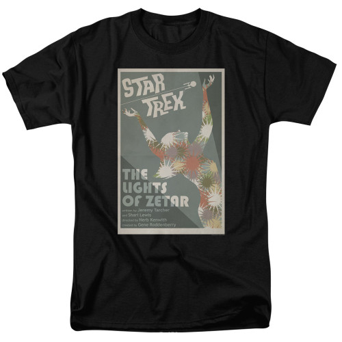 image for Star Trek Juan Ortiz Episode Poster T-Shirt - Ep. 73 the Lights of Zetar on Black