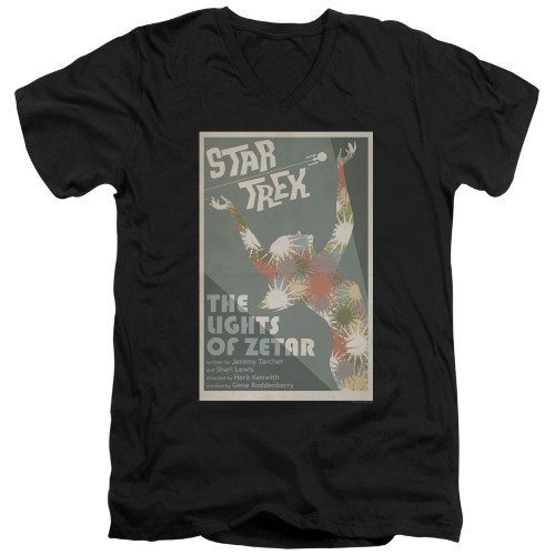 Star Trek Juan Ortiz Episode Poster V Neck T-Shirt - Ep. 73 the Lights of Zetar on Black