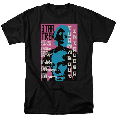 image for Star Trek Juan Ortiz Episode Poster T-Shirt - Ep. 79 Turnabout Intruder on Black
