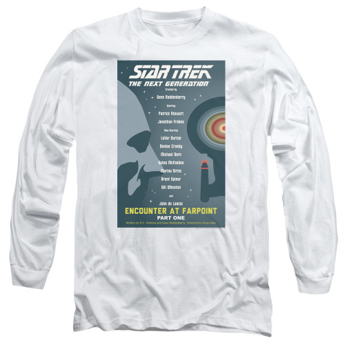 Image for Star Trek the Next Generation Juan Ortiz Episode Poster Long Sleeve Shirt - Season 1 Ep. 2 - Encounter at Farpoint Part One