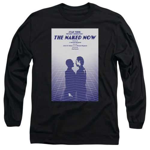 Image for Star Trek the Next Generation Juan Ortiz Episode Poster Long Sleeve Shirt - Season 1 Ep. 3 the Naked Now on Black