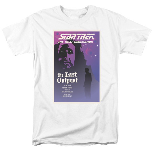 Image for Star Trek the Next Generation Juan Ortiz Episode Poster T-Shirt - Season 1 Ep. 5 the Last Outpost