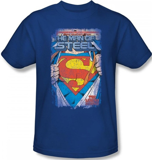 Image Closeup for Superman T-Shirt - Legendary